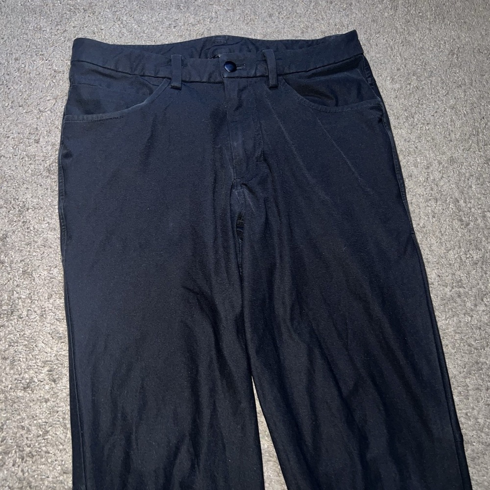Lululemon ABC Pants Mens 30x32 Black Slim Fit Activewear Performance‎ Tech Golf